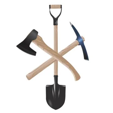 Tools digger or miner Stock Illustration