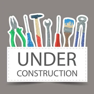 Tools drawing - under construction Stock-Illustration