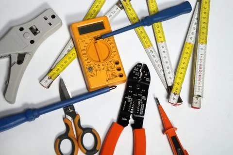 Tools for electricians Stock Photos