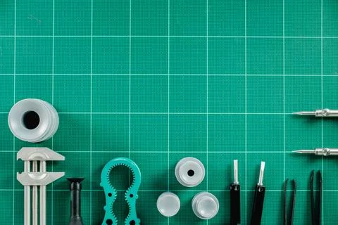 Tools for fixing and cleaning camera lens Stock Photos