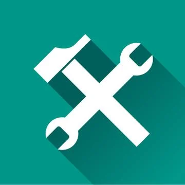 Tools flat design icon Stock Illustration