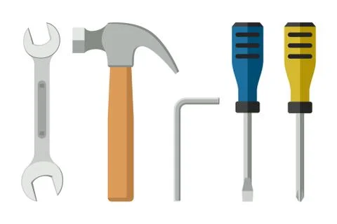 Tools flat icon Stock Illustration