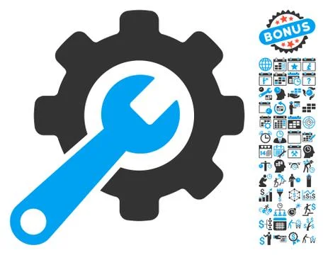 Tools Flat Vector Icon With Bonus イラスト素材