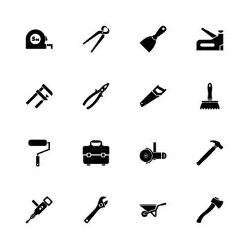 Tools - Flat Vector Icons Stock Illustration