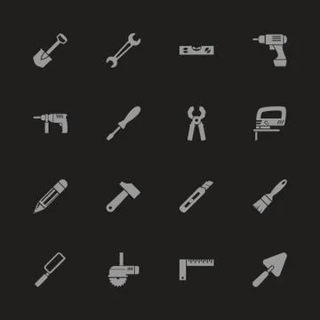 Tools - Flat Vector Icons Stock Illustration