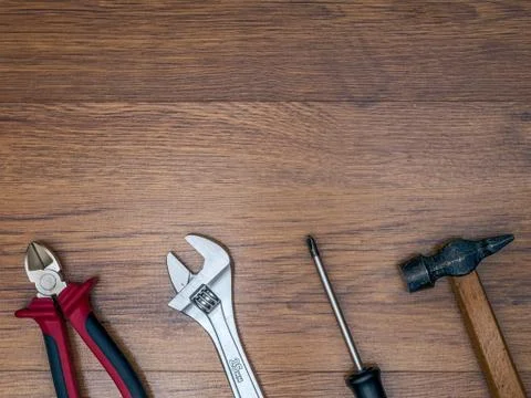 Tools on the floor Stock Photos
