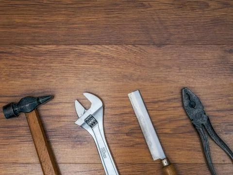 Tools on the floor Stock Photos