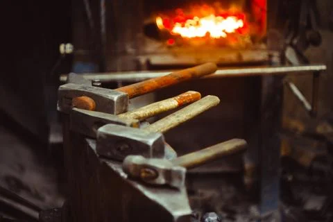 Tools in the forge Stock Photos