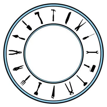 Tools frame Illustrazione stock