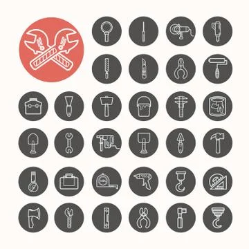 Tools functions  icons set .illustration eps10 Stock Illustration