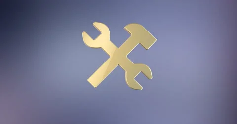 Tools Gold 3d Icon Video stock 67685049