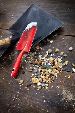Tools of gold digger Stock Photos