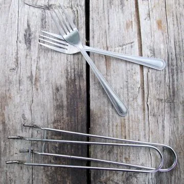 Tools for grill party Stock Photos