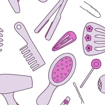 Tools for hairstyles. Stock Illustration