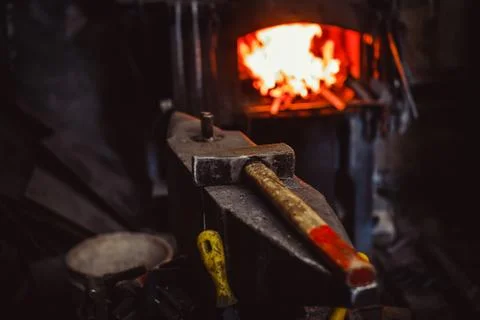 Tools - hammer and anvil Stock Photos