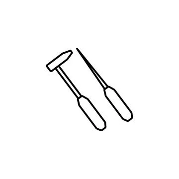 Tools hammer icon. Simple line, outline vector elements of traumatology icons 스톡 일러스트