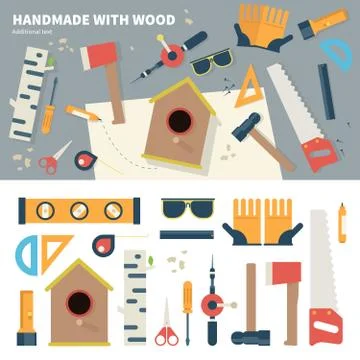 Tools for handmade things Stock Illustration
