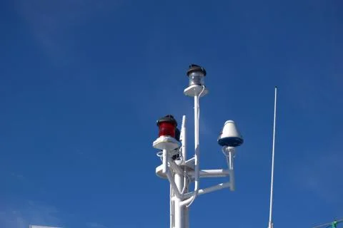 Tools that help passenger ship communication Stock Photos