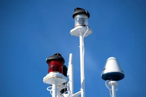 Tools that help passenger ship communication Stock Photos