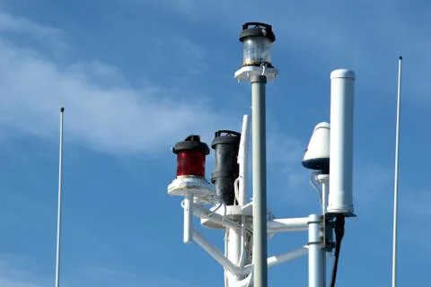 Tools that help passenger ship communication Stock Photos