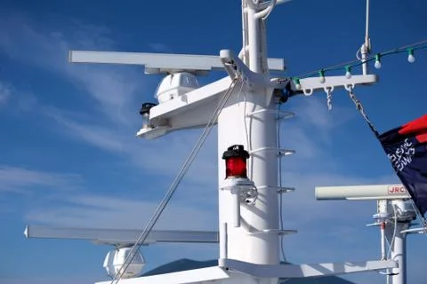 Tools that help passenger ship communication Stock Photos