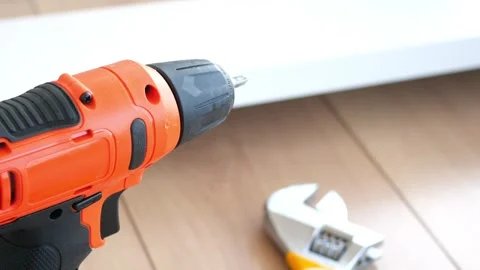 Tools for home improvement projects in progress Stock Footage 300066856