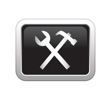 Tools icon black Stock Illustration