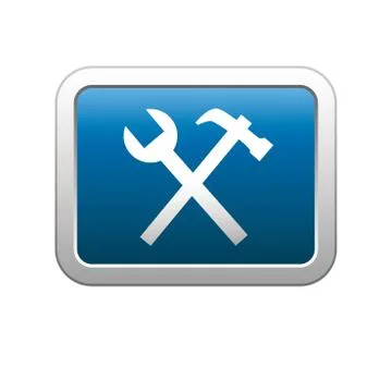 Tools icon blue Stock Illustration