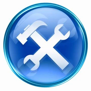 Tools icon blue, isolated on white background. イラスト素材