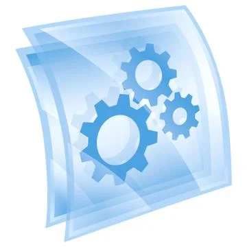 Tools icon blue square, isolated on white background イラスト素材