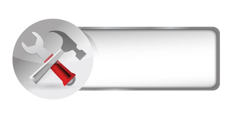 Tools icon button illustration design over white Stock Illustration