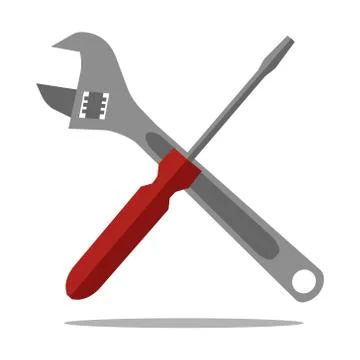 Tools Icon flat style isolated on white background. Vector illustration. Stock Illustration