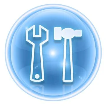 Tools icon ice, isolated on white background Illustrazione stock