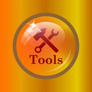 Tools icon. Internet button on colored background. . Stock Illustration
