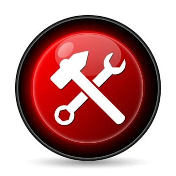  tools  icon. internet button on white background.. Illustrazione stock