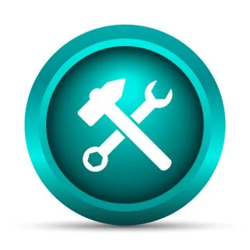 Tools  icon. Internet button on white background.. Illustrazione stock