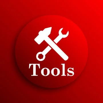 Tools icon. Internet button on white background.. Stock Illustration