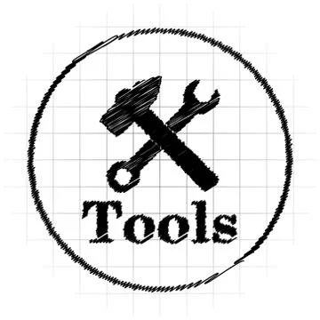 Tools icon. Internet button on white background.. Stock Illustration