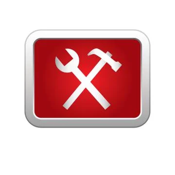 Tools icon red Stock Illustration