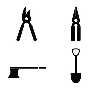 Tools icon set Stock Illustration