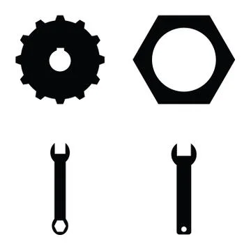 Tools icon set Stock Illustration