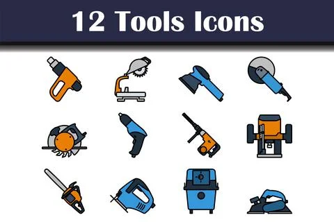 Tools Icon Set Stock Illustration