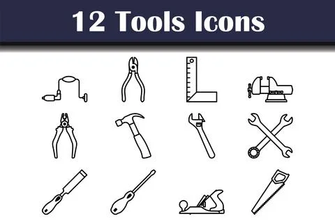 Tools Icon Set Stock Illustration