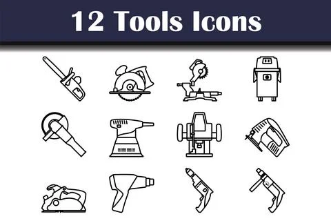 Tools Icon Set Stock Illustration