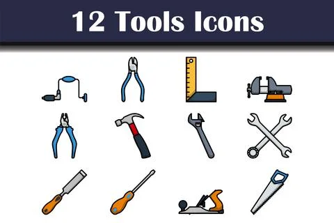 Tools Icon Set Stock Illustration