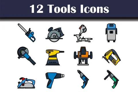 Tools Icon Set Stock Illustration