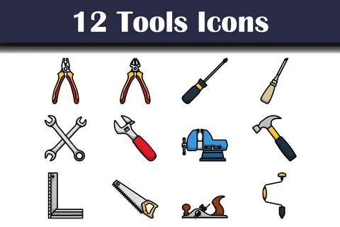 Tools Icon Set Stock Illustration