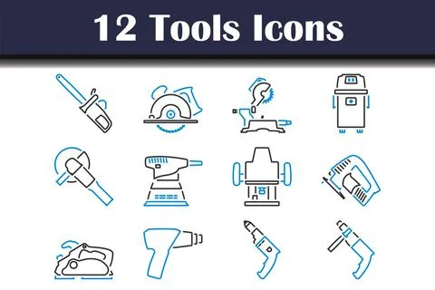 Tools Icon Set Stock Illustration