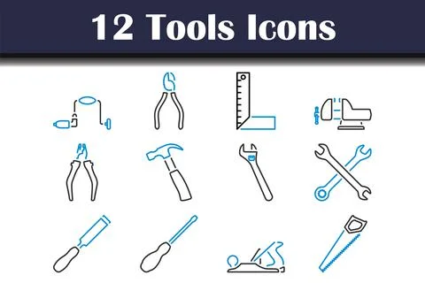 Tools Icon Set Stock Illustration