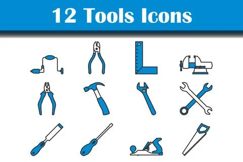 Tools Icon Set Stock Illustration
